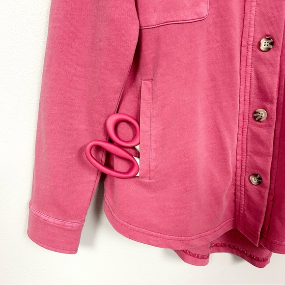 THREAD & SUPPLY 🍣 Pink Oversized Sweatshirt Jacket - Size M - Picture 4 of 6